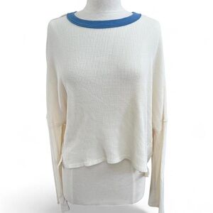 We the Free Jayson Ringer Thermal T Shirt
Cream and Blue Medium Oversized